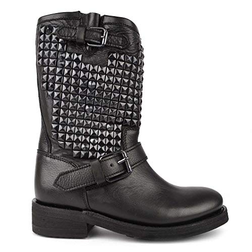 Ash Footwear Trash Bottes en Cuir cloutées - Femme 37 Noir