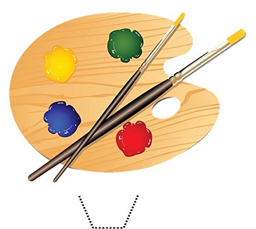 Sprinkles & Toppers Ltd Art Palette Edible Stand Up Wafer Paper Cake Toppers (12 Pack)