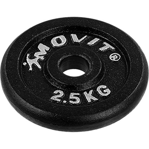 MOVIT® Gusseisen Kurzhantel 2er Set, Varianten 20kg, 30kg, 40kg, 50kg, 60kg, gerändelt mit Sternverschlüssen - 5