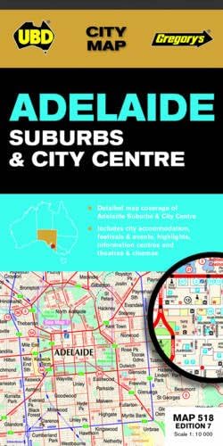 Adelaide Suburbs &amp; City Centre 518 r/v (r) (City Map)