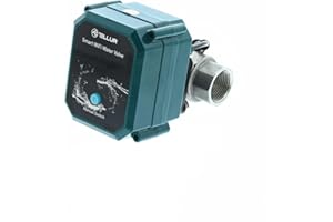 TELLUR Smart Électrovanne à eau WiFi, Électrovanne de sécurité, application de téléphone, contrôle vocal avec Alexa et Google, pour salle de bain, cuisine, jardin, entreprise, sans hub, filetage DN20