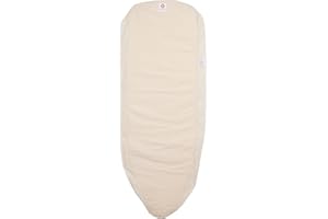 Brabantia Housse pour Table à Repasser B, 124 X 38 cm - Coton, Mousse 4 mm & Feutre 4 mm – Ecru