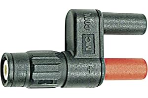 Stäubli 67.9536-21 940359721 XM-BB/4 Adaptador de medición BNC Hembra 4 mm Seguro para Uso en Negro, Rojo