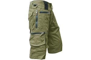 Onsoyours Pantalon Court Short Homme Casual Lâche Sport Jogging Slim Fit Militaire Short de Sport Bermudas Cargo Montagne Baggy Pants Multi Poches