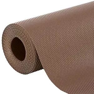 LOOMANTHA miles to go. Multipurpose Ethylene-Vinyl Textured Super Strong Anti-Slip Mat Liner - (45 X 500 cm, 5 Meter Roll, Brown)