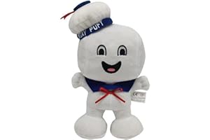IOONCHI Stay Puft Marshmallow Man Plush Doll 20cm Hunter Plushie Stuffed Toy Figures Pillow (White)