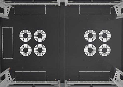 Professionell 19 zoll SERVER Schrank 4X, 42HE, Breite 800mm, Tiefe 1200mm, Traglast 1000kg, RAL9005 - 4