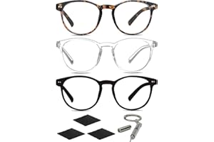 Pure Flourish Blue Light Blocking Computer Glasses for Women, Men, Lightweight Anti Glare Eyeglasses With 3 Microfibre Cloths & Hinge Tool