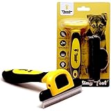Thunderpaws Best Professional De-shedding Tool and Pet Grooming Brush, D-Shedz for Breeds of Dogs, Cats with Short or Long Hair, Small, Medium and Large