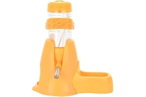 MOACC Distributeur d'eau pour Petits Animaux, Hamster, Cochon d'Inde, Lapin, Rat, Furet, Gerbille, Chinchilla, 80ml, Jaune