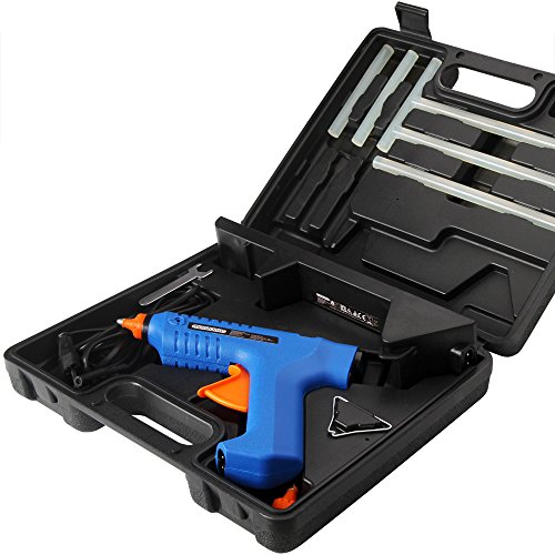 Heißklebepistole kabellos 500W ✔ Set mit Koffer Düsen ✔ inkl. 6 Klebepatronen & Ladestation ✔ 2 extra Düsen und Extrazubehör ✔ Klebepistole Heißkleber Pistole Heißklebegerät - 2