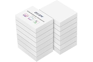 ‎ZCZN ZCZN 14 Blöcke Haftnotizen weiß, kleine Klebezettel 51 x 38 mm, Sticky Notes 100 Blatt pro Block für Schule, Zuhause, Büro