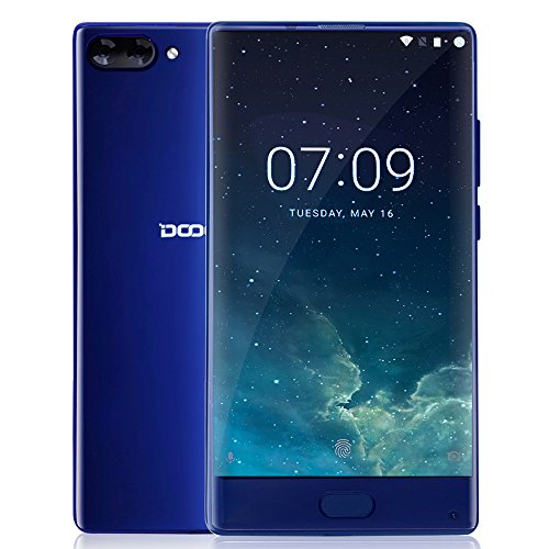 Doogee MIX 13,97 cm (5,5 Zoll) Smartphone (6GB RAM 64GB ROM Android 7.0 4G Helio P25 Octa-Kern 2,5 GHz MetallgehÃ¤use BerÃ¼hrungssensor Front- und Doppel RÃ¼ckkameras) Blau