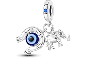 NARMO Abalorios Charms Colgantes de Cuentas,Plata de Ley 925 con Circonita cúbica,Compatible con Pulsera Pandora & Europeo, Charms de Para Niña Mujer