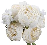 90% plástico, 10% seda. El tallo de las flores tiene un alambre incrustado en el plástico. Fácil de doblar o cortar.