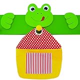 Bieco 23000011 – Kindergarderobe Frosch mit 5 Haken ca. 60 cm - 2