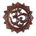 Produktbild Om Symbol,Aum' Zeichen Mandala Relief Mantra Sanskrit Devanagari Deko Soar Holz Rund, Größe:40 cm Ø