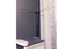 LE AMAZZONI STORE Stendibiancheria per tubi stufa a raggi regolabile stendi biancheria stufa a pellet o legna raggiera vari colori (NERO)