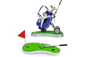 Kofull Sets de Regalo de Golf Juego de Escritorio de Mini Golf, Soporte para bolígrafos de Palo de Golf con Color Verde, Regalo de Escritorio de Oficina