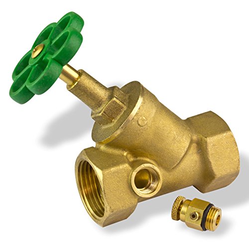 Stabilo-Sanitaer Schrägsitzventil 3/ 4 Zoll DN20 Absperrventil Messing Freistromventil Abstellhahn Absperrhahn Wasser Entleerung Entlüftung - 3