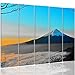 Produktbild Feeby Leinwandbild - 5 Teile - Bilder Wand Bild Wandbilder Kunstdruck XXL, 5-Teilig, Typ C, 300x140 cm, Berg, Natur, Blau