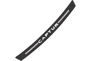 SYMILOV Car Rear Bumper Protector Strip for Ren-ault Clio Scenic Captur Kadjar Zoe Koleos Trunk Plate Tail Trim Sticker Carbon Fiber Anti-Scratch Anti-Collision Protective Styling Accessories, Captur
