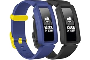 Wepro Compatible with Fitbit Ace 2 Strap/Fitbit Inspire Strap, [Full Protective] Soft Silicone Sprot Replacement Wrist Bands for Fitbit Aces 2/Inspire (HR)/Inspire 2 Girls Boys