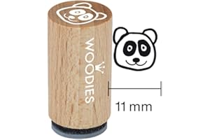 WOODIES Sello mini de madera y caucho panda diam. 15x25mm.
