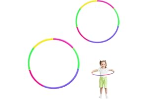QXCFTW 2Pcs Kids Hula Hoops - 8 & 6 Sections, Gymnastics & Sports Equipment
