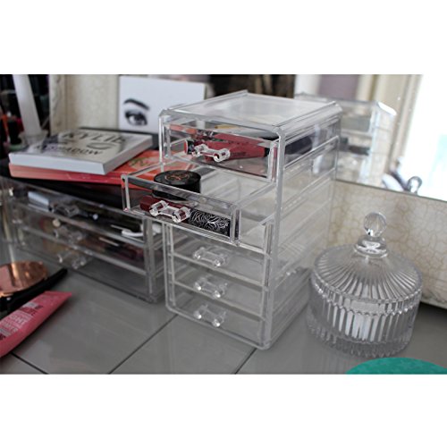 KurtzyTM Make-Up Organizer mit 5 Schubladen, transparent aus Acrylkunststoff für den Schminktisch - 6