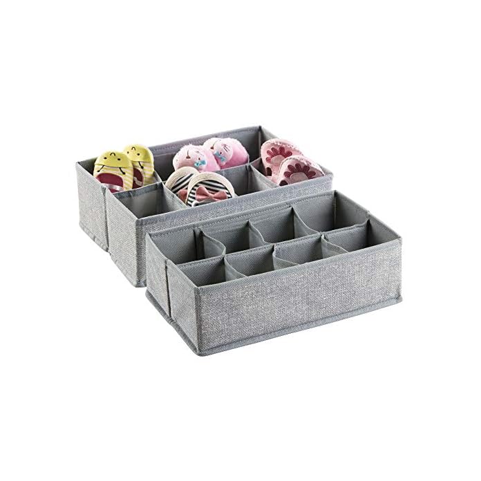 The Home Edit Boite De Rangement mDesign boîte de rangement pour armoire ou tiroir avec 8 compartiments