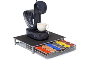 LANTUS Organisateur de cuisine de tiroir de support de dosette de capsule de café Compatible avec les capsules de magasins de dosettes de Nescafé Dolce Gusto-36 PCS-Gris-39 * 35 * 7.5cm