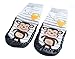 Baby Boys Girls Moccasins NON-SKID Indoor Shoes Socks STRIPED GREY MONKEY