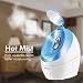 OKACHI GLIYA Nano Facial Steamer Ionic Hot Mist Face Steamer Professional Open Pores Skin Treatment for Blackhead & Acne Portable Inhaler Spa Relieve Sinus Cleansing Pores - Ice Blue