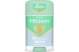 Mitchum Women Triple Odor Defense 48HR Protection Stick Deodorant & Anti-Perspirant, Unscented, 41g
