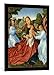 Produktbild Gerahmtes Bild von Jan Provost "Maria mit Kind und zwei Engeln in einer Landschaft", Kunstdruck im hochwertigen handgefertigten Bilder-Rahmen, 50x70 cm, Schwarz matt