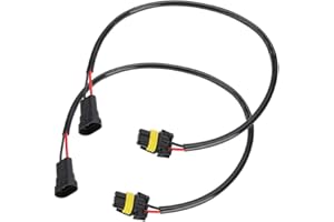 KIMISS Douille Femelle Adaptateur Câblage Connecteur 9005 HB4 H11 -Duokon 2 pcs 53 cm / 20.9 Pouces 9006 9012 9006XS Mâle De Conversion Lampe Brouillard Prises pour Câbles