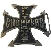 Buy West Coast Choppers Logo Metal Enamel Belt Buckle, Multicolor