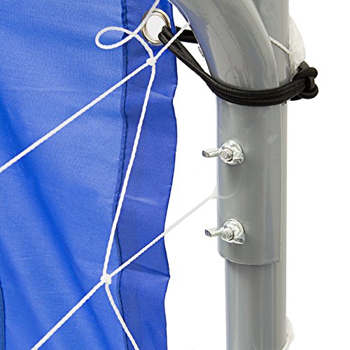 Relaxdays Torwand Hbt 152 x 212 x 76 cm Torschusswand mit 2 Löchern Fürs Fußballtraining und Schusstraining mit Metall Rahmen in Grau Fußballwand zum Torschusstraining Fußballtor, Blau, M - 5