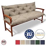 Coussin pour Banc de Jardin, terrasse, Balcon - balancelle - Banquette - Assise Confortable - 150x50x50 cm - Nature