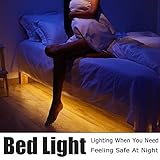 Bewegung aktiviert Bett Licht, Vansky® flexible LED-Streifen Bewegungssensor Nachtlicht Nachttischlampe Beleuchtung mit automatischer Abschaltung Timer (Warmweiß)