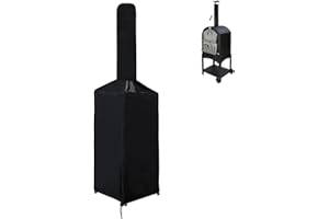 ECOTICFATE protection pour four à pizza, barbecue - Étanche - Universelle - Résistante aux intempéries - Protection contre les UV et la poussière - Pour l'extérieur - Accessoire barbecue - Noir