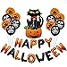Produktbild CZHTOYS Halloween Ballons Set, Schwarze Katze auf dem Kürbis Balloons Halloween Party hängende Dekoration Thema Party Banner