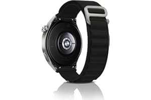 ZoRoll Pasek 22 mm do Huawei Watch GT 3 Pro 46 mm / Watch GT 3 46 mm / Watch 3 / Watch 3 Pro, nylonowy haczyk G, regulowany, zapasowy pasek do Huawei Watch GT 2 46 mm / Watch GT 2e / GT 2 Pro / Honor GS Pro - czarny