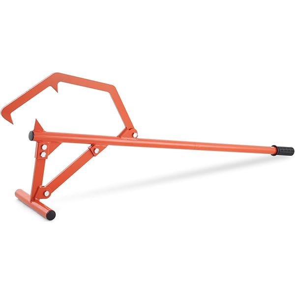 Timberjack, 46.5 Inch, Zware Stalen Houtheffer, Houtroller Met Verstelbare Kantelhaak Houtkapgereedschap Houtkrik Voor Boomstammen Tot 15 Dia