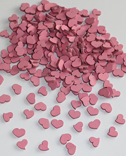 220 Stk Holzherzen 1,5cm rosa altrosa Naturdeko Hochzeit Tischschmuck Streuteile Holz Herzen Holz Herz Dekoherzen Streuherzen Tischdekoration Tischkarten Streudeko Basteln Liebe Valentinstag Muttertag Tischdeko Holzherz