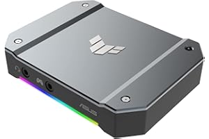 ASUS TUF Gaming Capture Box CU4K30 (4K, 1080p60, Low Latency Passthrough, Certified for OBS Studio, Plug & Play, USB Type-C, Record and Stream with PC, PS5, Xbox)