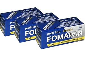 Foma Fomapan Classic FO11161-3 - Juego de 3 películas fotográficas (100 ISO, Formato 120), Color Negro y Blanco