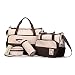 Fafada 5pcs Multifunctional Mummy Handbag Baby Changing Bag Travel Holiday Hospital Nursing Set Diaper Mat Bottle Food Holder Coffee