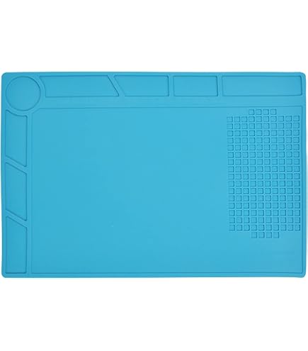 Tapis Soudure Résistant à 500°C - 45x30cm - Magnétique Avec échelle Et Rangements - Pour électronique